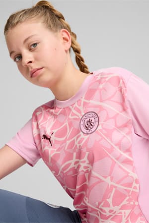 Manchester City Pre-match Short Sleeve Jersey Youth, Pink Icing-Whisp Of Pink, extralarge-GBR