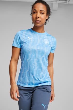 Manchester City Pre-match Short Sleeve Jersey Women, Team Light Blue-PUMA White, extralarge-GBR