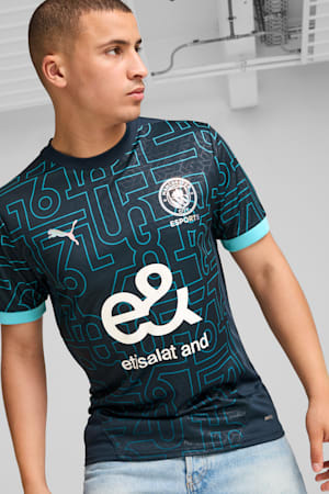 Manchester City Esports Jersey Men, Marine Blue-Team Aqua, extralarge-GBR