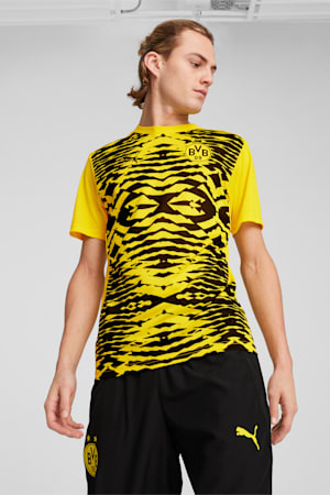 Borussia Dortmund Pre-match Short Sleeve Jersey Men, Faster Yellow-PUMA Black, extralarge-GBR