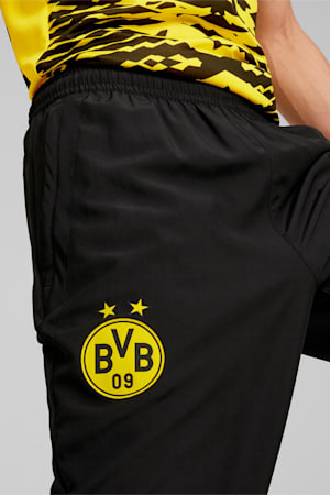 Borussia Dortmund Pre-match Woven Pants Men, PUMA Black-Faster Yellow, extralarge-GBR