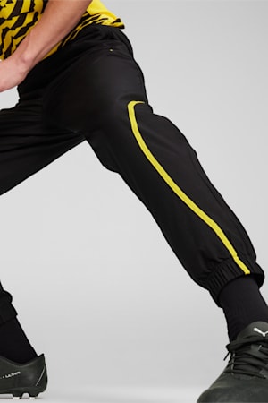 Borussia Dortmund Pre-match Woven Pants Men, PUMA Black-Faster Yellow, extralarge-GBR