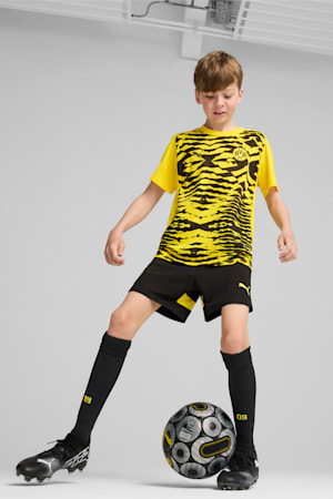 Borussia Dortmund Pre-match Short Sleeve Jersey Youth, Faster Yellow-PUMA Black, extralarge-GBR