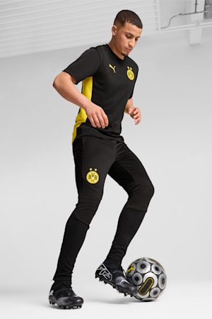 Borussia Dortmund Training Pants Men, PUMA Black-Faster Yellow, extralarge-GBR