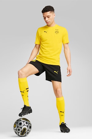 Borussia Dortmund Training Shorts Men, PUMA Black-Faster Yellow, extralarge-GBR