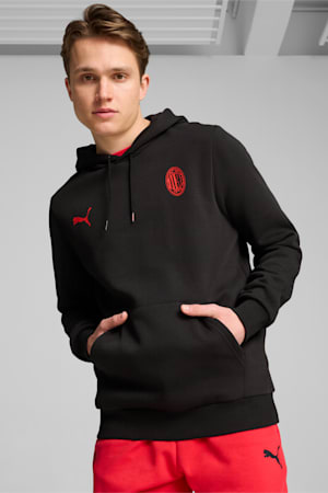 AC Milan ftblESSENTIALS Hoodie Men, PUMA Black-For All Time Red, extralarge-GBR