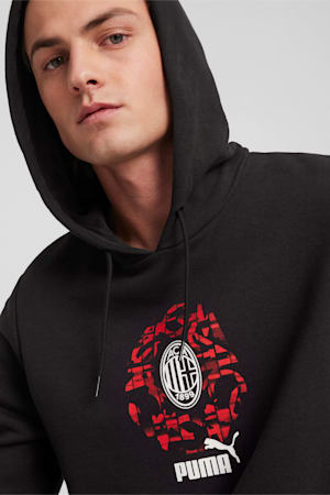 AC Milan ftblCULTURE Hoodie Men, PUMA Black-For All Time Red, extralarge-GBR