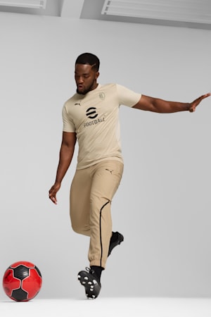 AC Milan Pre-match Short Sleeve Jersey Men, Putty-Prairie Tan, extralarge-GBR
