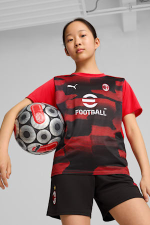 AC Milan Pre-match Short Sleeve Jersey Youth, For All Time Red-PUMA Black, extralarge-GBR