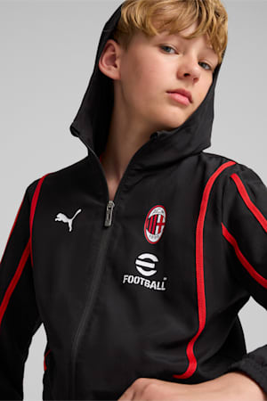 AC Milan Pre-match Woven Jacket Youth, PUMA Black-For All Time Red, extralarge-GBR