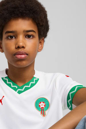 Morocco 2025 Away Jersey Youth, PUMA White-Fast Green-PUMA Red, extralarge-GBR