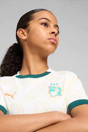 Ivory Coast 2025 Away Jersey Youth, PUMA White-Dark Myrtle, extralarge-GBR