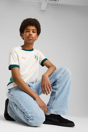 Ivory Coast 2025 Away Jersey Youth, PUMA White-Dark Myrtle, extralarge-GBR