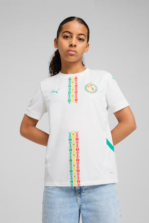 Senegal 2025 Home Jersey Youth, PUMA White-Sport Green, extralarge-GBR
