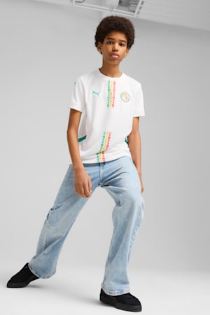 Senegal 2025 Home Jersey Youth, PUMA White-Sport Green, extralarge-GBR