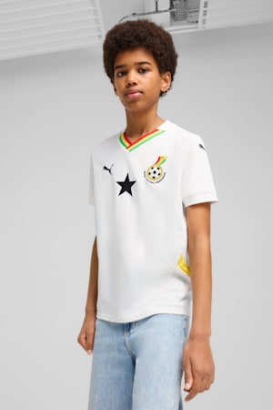 Ghana 2025 Home Jersey Youth, PUMA White-Pelé Yellow, extralarge-GBR