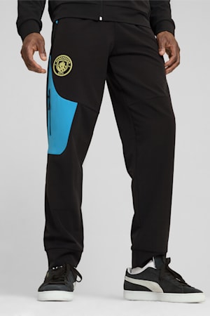 Manchester City PUMATECH Woven Track Pants Men, PUMA Black-Magic Blue, extralarge-GBR
