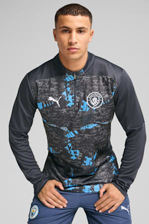 Manchester City Pre-match Quarter-Zip Top Men, Strong Gray-Cool Light Gray, extralarge-GBR
