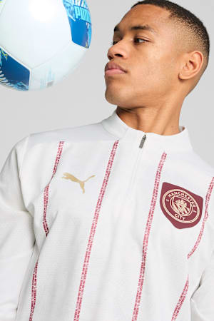 Manchester City Pre-match Quarter-Zip Top Men, PUMA White-Dark Jasper, extralarge-GBR