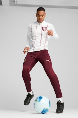 Manchester City Pre-match Quarter-Zip Top Men, PUMA White-Dark Jasper, extralarge-GBR
