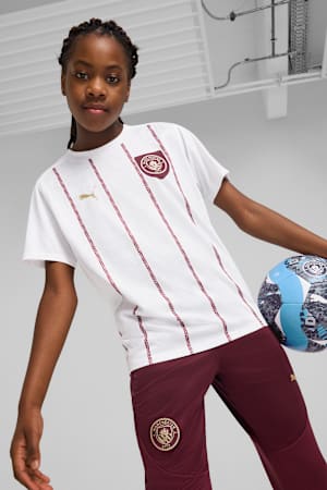 Manchester City Pre-match Jersey Youth, PUMA White-Dark Jasper, extralarge-GBR