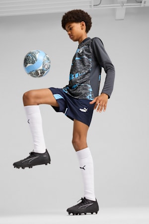 Manchester City Pre-match Quarter-Zip Top Youth, Strong Gray-Cool Light Gray, extralarge-GBR