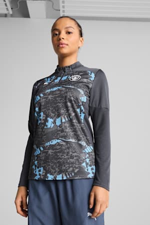 Manchester City Pre-match 1/4 Zip Top Women, Strong Gray-Cool Light Gray, extralarge-GBR