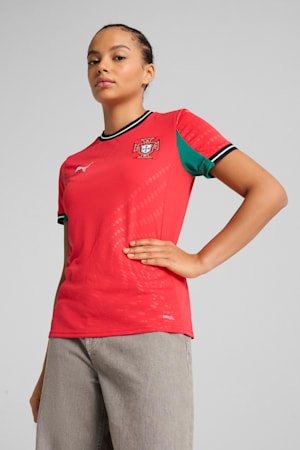 Portugal Women's Team 2025 Home Jersey Women, Pure Red-Fresh Mint, extralarge-GBR