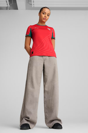 Portugal Women's Team 2025 Home Jersey Women, Pure Red-Fresh Mint, extralarge-GBR