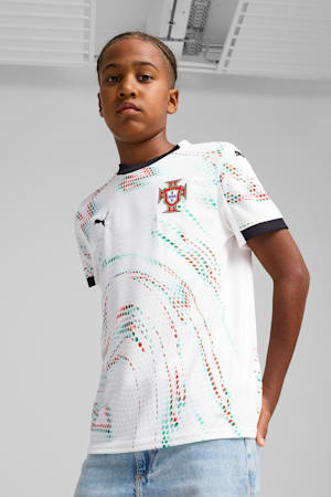 Portugal 2025 Away Jersey Youth, PUMA White-PUMA Black, extralarge-GBR