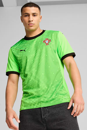 Portugal 2025 Goalkeeper Short Sleeves Jersey Men, Fluro Green Pes-PUMA Black, extralarge-GBR