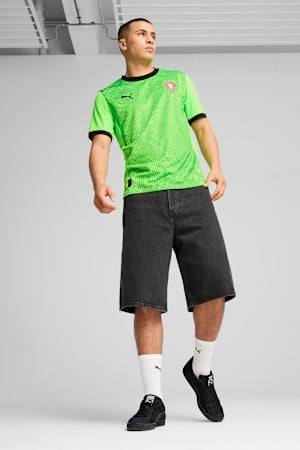 Portugal 2025 Goalkeeper Short Sleeves Jersey Men, Fluro Green Pes-PUMA Black, extralarge-GBR