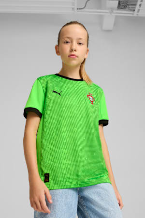 Portugal 2025 Short Sleeves Goalkeeper Jersey Youth, Fluro Green Pes-PUMA Black, extralarge-GBR