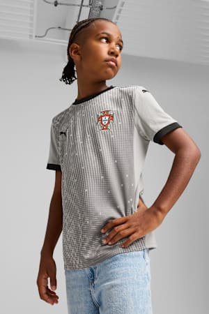 Portugal 2025 Short Sleeves Goalkeeper Jersey Youth, Smokey Gray-PUMA Black, extralarge-GBR