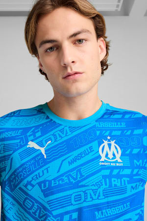 Olympique de Marseille Pre-match Jersey Men, Bleu Azur-Frosted Dew, extralarge-GBR