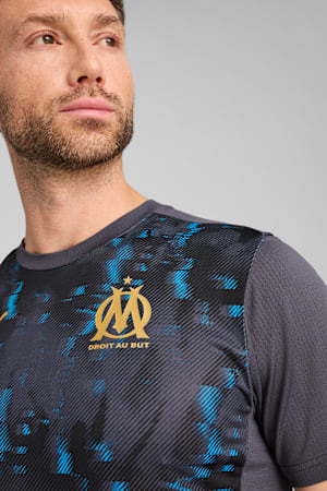 Olympique de Marseille Pre-match Jersey Men, Galactic Gray-Puma Team Gold, extralarge-GBR
