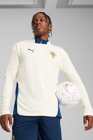 Portugal Quarter-Zip Training Top Men, Sugared Almond-Persian Blue, extralarge-GBR