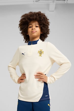 Portugal Quarter-Zip Training Top Youth, Sugared Almond-Persian Blue, extralarge-GBR
