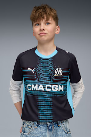 Olympique de Marseille 25/26 Away Jersey Youth, New Navy-Luminous Blue, extralarge-GBR