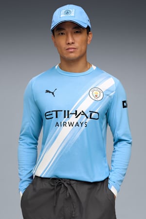 Manchester City 25/26 Long Sleeve Home Jersey Men, Team Light Blue-PUMA White, extralarge-GBR