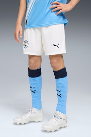 Manchester City 25/26 Shorts Youth, PUMA White-Team Light Blue, extralarge-GBR