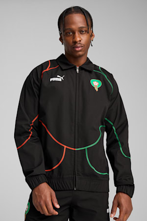 Morocco ftblStatement Track Jacket Men, PUMA Black-PUMA Red-Archive Green, extralarge-GBR