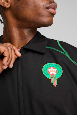 Morocco ftblStatement Track Jacket Men, PUMA Black-PUMA Red-Archive Green, extralarge-GBR