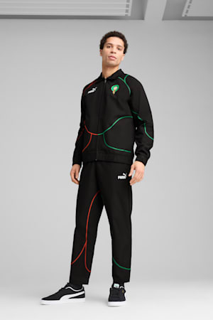 Morocco ftblStatement Track Pants Men, PUMA Black-PUMA Red-Archive Green, extralarge-GBR