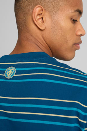 Manchester City MMQ Striped Tee Men, Sailing Blue-Tropical Blue, extralarge-GBR