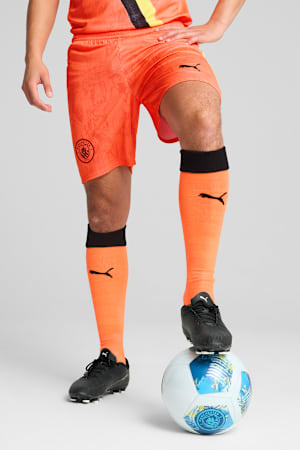KIDSUPER x MANCHESTER CITY Shorts Men, Neon Sun-PUMA Black, extralarge-GBR