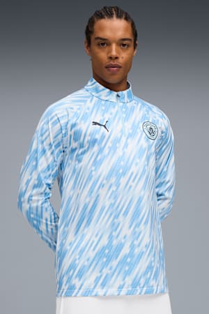 Manchester City Pre-match Quarter-Zip Top Men, Silver Sky, extralarge-GBR