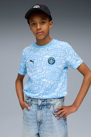 Manchester City FtblCulture All-Over Print Tee Youth, Team Light Blue-PUMA White, extralarge-GBR