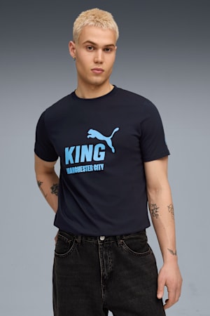 Manchester City KING Logo Tee Men, Deep Navy-Team Light Blue, extralarge-GBR