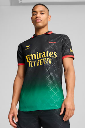 AC MILAN x OFF-WHITE™ Authentic Jersey Men, PUMA Black-Power Green, extralarge-GBR